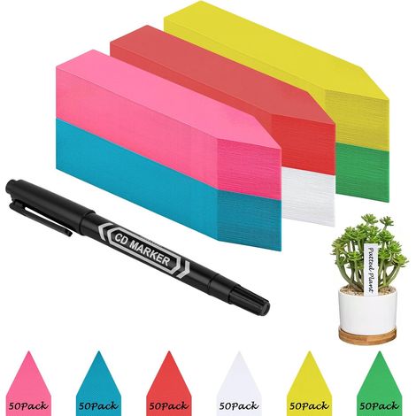 300 pcs Étiquettes pour Plantes, Réutilisables, Multicolore étiquette semis plastique imperméables pour jardin exterieur rétiquettes à herbes, plantes en pot, cadeaux pour jardiniers (1/5)