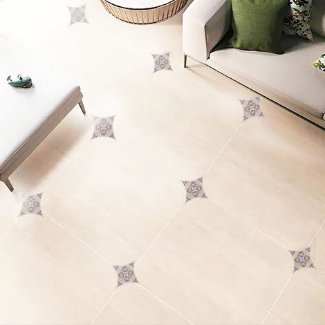 Autocollant carrelage PVC diagonal imperméable adhésif pour sol et mur, décalcomanie de sol (n°2)