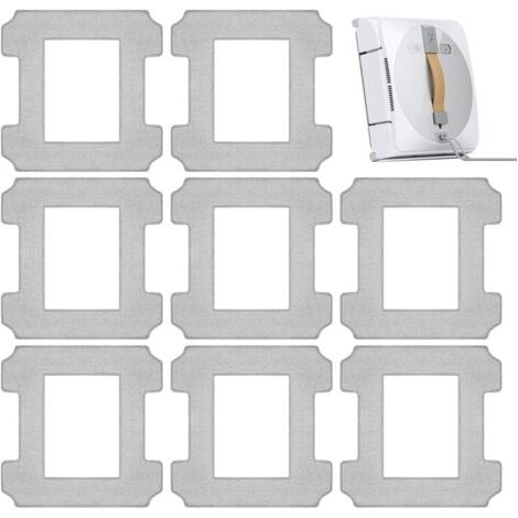 HOXILEELEO - Lot de 8 chiffons de nettoyage lavables en microfibre W1  kit d'accessoires W1 Pro pour robot aspirateur de vitres Ecovacs Winbot W1 et série W1 Pro (1/5)