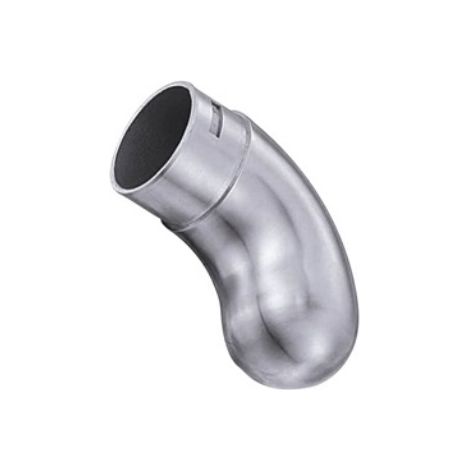 [QUALITE FRANCAISE] - Crosse de finition à 90° pour Tube rond Ø42.4mm - Hauteur 80mm Longueur 50mm - À coller - INOX 316