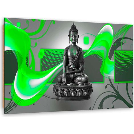 Quadro deco panel, Figura di Buddha - astratto - 60x40 (1/5)