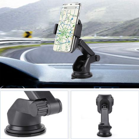 Support de voiture sans fil A8, chargeur induction infrarouge noir pour automobile (1/5)