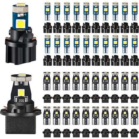 Ampoules Led T5 Et T10 - Pour Tableau De Bord Automobile - Compatible Avec Socket Twist - 40 Pièces (1/5)