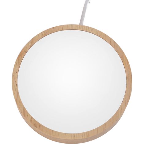 Socle lumineux rond en bois, alimenté par USB, 3 températures de couleur, 10 niveaux de luminosité, bouton de réglage, plaque d'affichage LED pour objets d'art en verre et cristal (1/5)