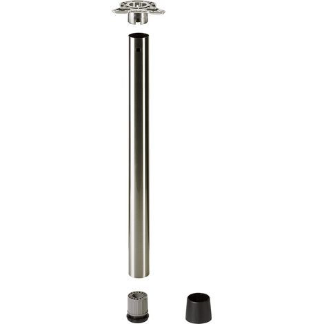 Stahl-Tischbeinset, D=60 mm Edelstahl-Finish, 1200 mm (1/4)