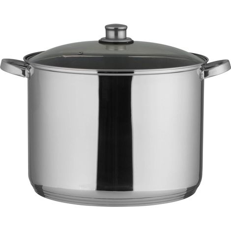Axentia 128014 Pentola Universale con Coperchio, 20 L, Acciaio Inox, Argento, 32 cm (1/4)