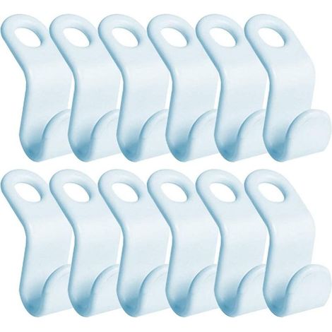 56 Mini-Kaskadenkleiderbügel, Verbindungshaken für Kleiderbügel, platzsparend im Kleiderschrank (Himmelblau) (1/5)