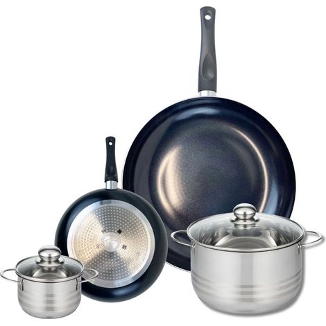 Ensemble de 2 Poêles de cuisson 20 et 32 cm et 2 faitouts 12 et 20 cm Elo Prima Brillant (1/5)
