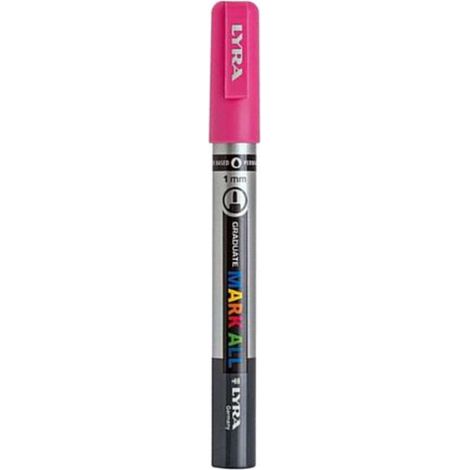 Lyra Mark All Punta Fine 1Mm. Rosa X6