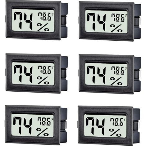 6er-Pack Mini-Digital-Hygrometer-Thermometer, Innentemperatur