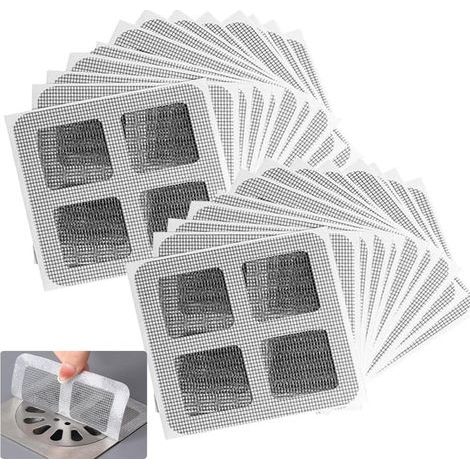 Lot de 20 autocollants jetables pour siphon de douche, récupérateur de cheveux, filet, filtre de sol (1/5)