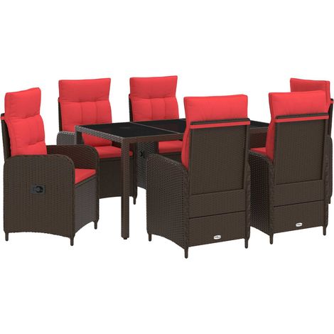 Maison Exclusive - Set da pranzo per esterni 7 pz polyrattan (1/5)