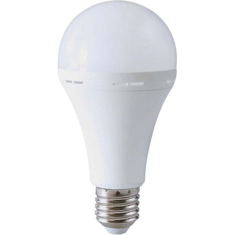 Lampadina led a90 v-tac di emergenza con batteria 3,7v 1800mah e27 15w 4000k - 7795