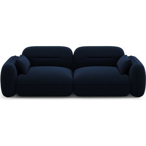Canapé modulable 3 places en velours bleu roi (1/5)