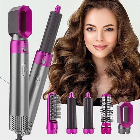 5-in-1 Multifunktions-Haartrocknerbürste, Heißluftstyler für lockiges Haar, tragbarer Haartrocknerkamm (A577) (1/5)