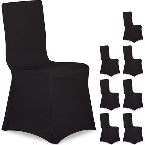 8x Fodera Coprisedia, Rivestimenti, Schienale, Copertura Universale, Arredamento, Decorazioni, Nero (1/5)