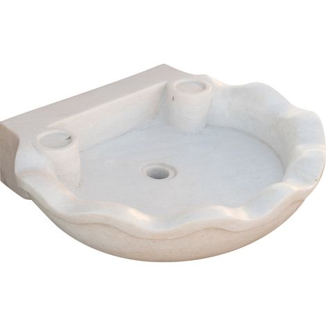 Lavandino in marmo bianco Lavandino cucina Lavabo da appoggio Lavello in pietra Lavandino da interno e esterno Vasca per fontana