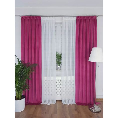 Cortina de terciopelo sobre cinta - fucsia
