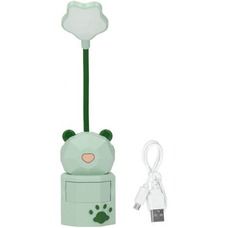 Jeffergarden LED-Schreibtischlampe im Cartoon-Design, Augenschutz, Leselicht/Nachtlicht, USB-Ladefunktion, Tischlampe für Schlafzimmer und Wohnheim, grün (1/4)