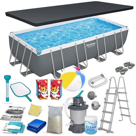 Piscine de jardin tubulaire 549 x 274 x 122 cm 17 en 1 Bestway 56466N (1/5)