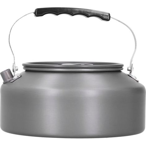 1,6-Liter-Campingkessel, tragbarer Tee- oder Kaffeekocher, Wandern, Angeln, Grillen, schwarzer Griff. (1/5)