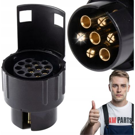 Adaptador de enchufe reductor con gancho de 7/13 pines para remolque de coche (1/5)