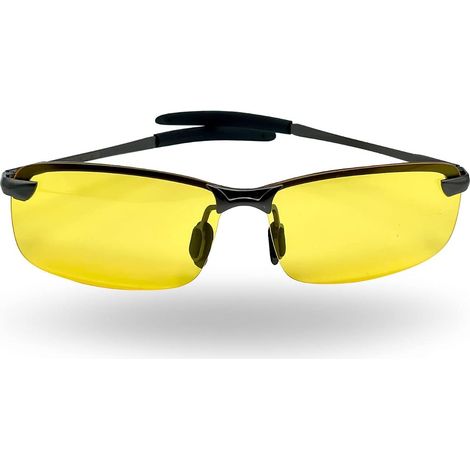 Lunettes de conduite de nuit HD pour hommes, lunettes de vision nocturne polarisées pour hommes, lunettes anti-éblouissement avec verres polarisés UV400, monture sport (1/4)