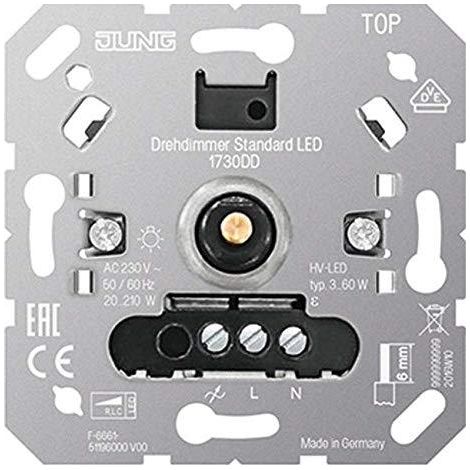 Jung Regolatore dimmer rotativo standard LED senza ingresso secondario 1730 DD