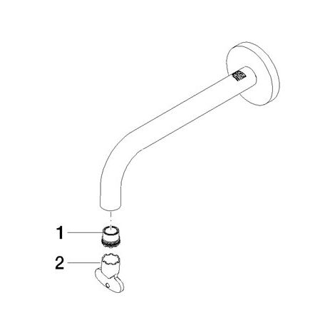 Dornbracht 90282235101-00 Bec de remplissage Pièces de rechange