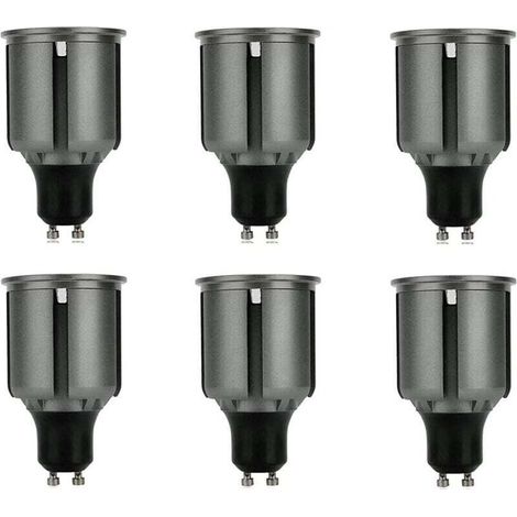 6er-Pack GU10 LED-Lampen mit langem Hals 80 mm, 9 W, energiesparend, entspricht 80 W Halogenlampen, 720 lm, 120° Abstrahlwinkel (warmweiß) [Energieklasse A]