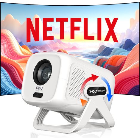 Vidéoprojecteur 4K Smart WiFi Bluetooth 5.4 – 450 lumens ANSI – Autofocus intelligent – Projection 40-150 pouces - 1080P (1/5)