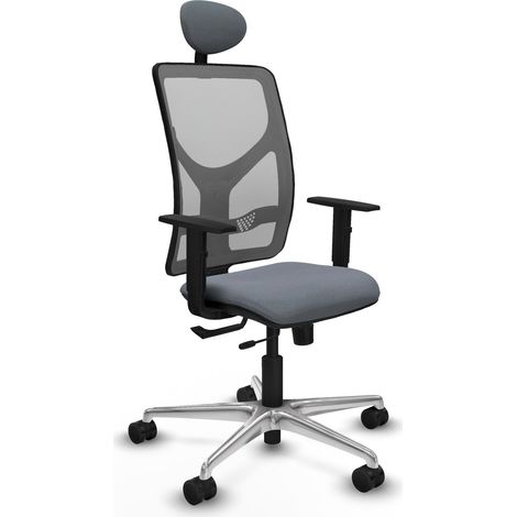 Chaise piqueras y crespo Motilla gris maille aluminium (1/2)
