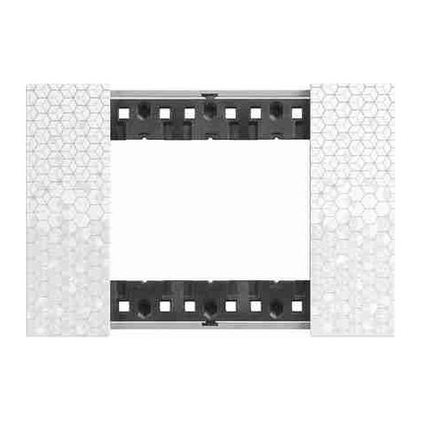 BTIKA4803MW Placca Living Now 3 moduli