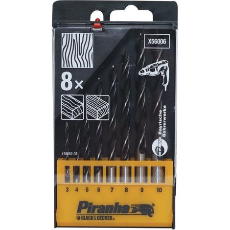 BLACK&DECKER - SET 8 PUNTE ELICOIDALI 3-10MM
