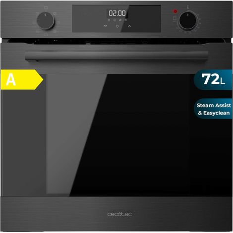 Integrierter Multifunktions-Backofen Matt mit 72 l Fassungsvermögen, 7 Funktionen, Grill, Defrost, Steam Assist, Steam EasyClean, 2800W.