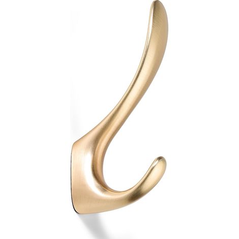 Un set di 5 ganci a spirale per accappatoi, ganci in ottone, ganci a parete in ottone spazzolato e ganci per asciugamani da bagno.