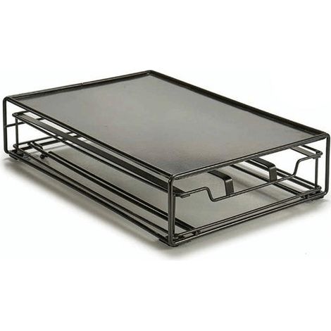 Récipient Pour Stockage De Capsules De Café En Métal Noir (31 X 21,5 X 7,5 Cm)