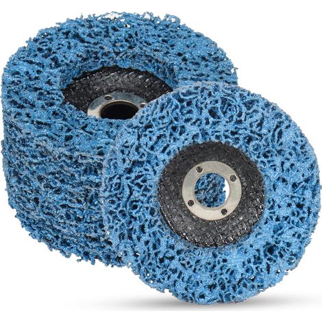 Sollbry Disco de limpieza abrasivo de 125 x 22 mm, repuesto para herramientas de eliminación de pintura y óxido (azul, 5 unidades) (1/3)