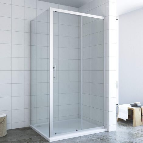 AQUABATOS Eck-Duschkabine 160x75x185cm Eckdusche mit Schiebetür Eckeinstieg Dusche Duschwand Duschabtrennung aus 6mm Sicherheitsglas