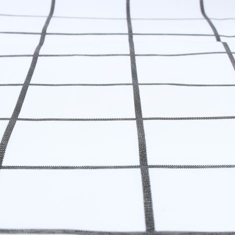Nappe de table de cuisine/salle à manger en PVC imperméable à l'huile, motif à carreaux noirs et blancs. (1/5)