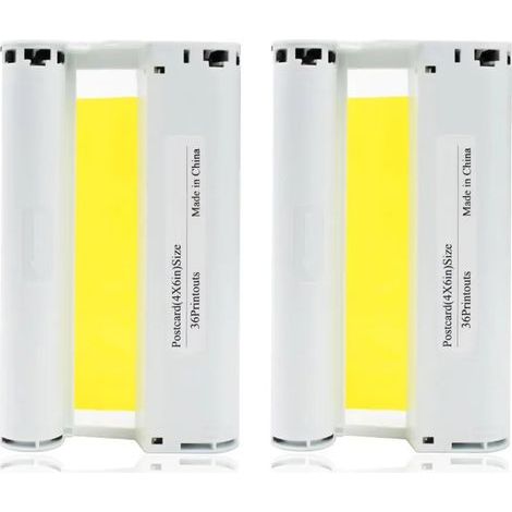 Compatible avec les cartouches d'encre et le papier couleur Canon Selphy CP1500, CP1300, CP1200, CP910 et CP900, ainsi qu'avec les imprimantes photo KP 108IN et KP-36IN (6 pouces, 2 cartouches d'encre (1/5)