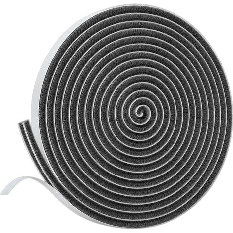 10m Brosse Joint, 9mm x 9mm Autocollant Joint Brosse Porte Coulissante, Isolation Phonique Joints Porte, pour Fenetre Baie Vitrée Portes Poussière Voler Froid Phonique (1/5)