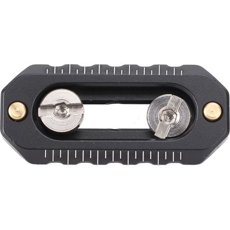 Rail de sécurité à dégagement rapide avec vis 1/4 po et goupilles de sécurité anti-démontage pour poignée et cage de caméra en alliage d'aluminium 46 mm / 1,8 po (1/5)