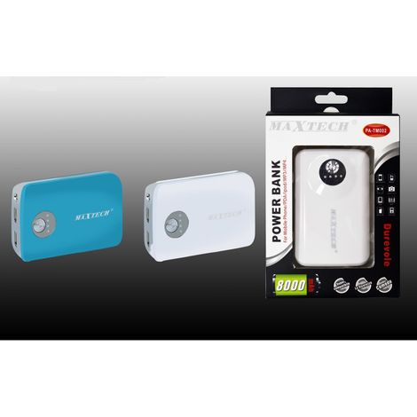 Maxtech Power Bank Battery 8000mah Charging Smartphone Ipod Mp3 Mp4 2usb Pa-tm002