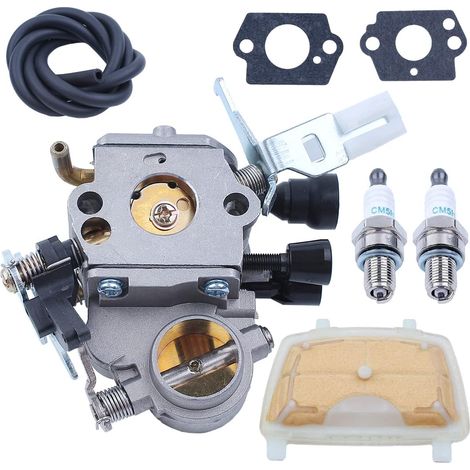 Kit de carburateur, filtre à air et bougie pour Stihl MS171 MS181 MS181C MS211 tronçonneuse avec ligne de carburant 1139 120 0619 (1/5)