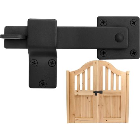 Serrure de porte en acier au carbone Loquet de portail robuste Serrure de porte Serrure pour bergeries et portes de ferme Quincaillerie de verrouillage Serrure sécurisée de porte de ferme av
