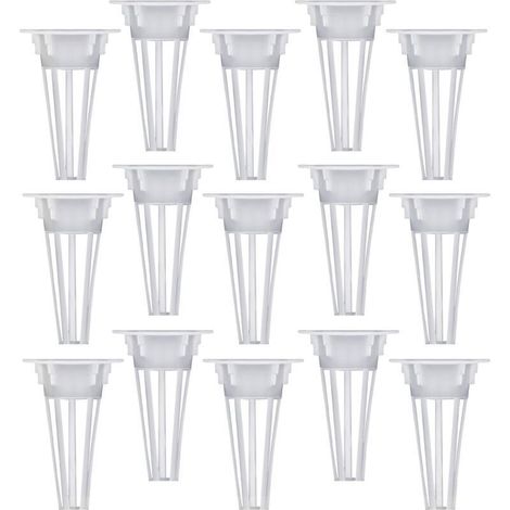 50 Pièces Pot Panier Hydroponique. Hydroponie Ensembles de Panier Plante Bassin de Remplacement. sans Sol Panier de Culture en Plastique pour la Culture Hydroponique des Plantes (Blanc) (1/4)