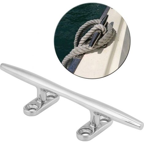 Taquet d'amarrage de quai de 15 cm en acier inoxydable, accessoire pratique pour l'amarrage de bateaux. (1/5)