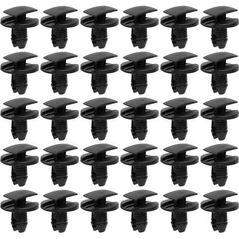 Lot de 30 Clips de Fixation Parechocs, Rivets en Plastique Attaches, Garde-Boue Rivets Clips de Retenue, Clips Voiture pour Auto Panneaux Garniture de Portière Compatible avec Citroen Peugeot (1/5)