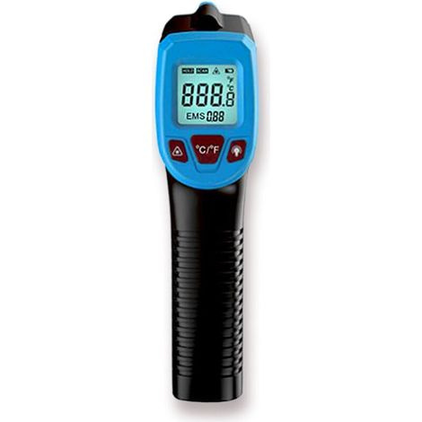 Infrarot-Thermometer, berührungsloses digitales Laser-Temperaturmessgerät -58°FA 1112°F (-50°CA 600°C) mit LCD-Display, Blau, Blau (1/4)